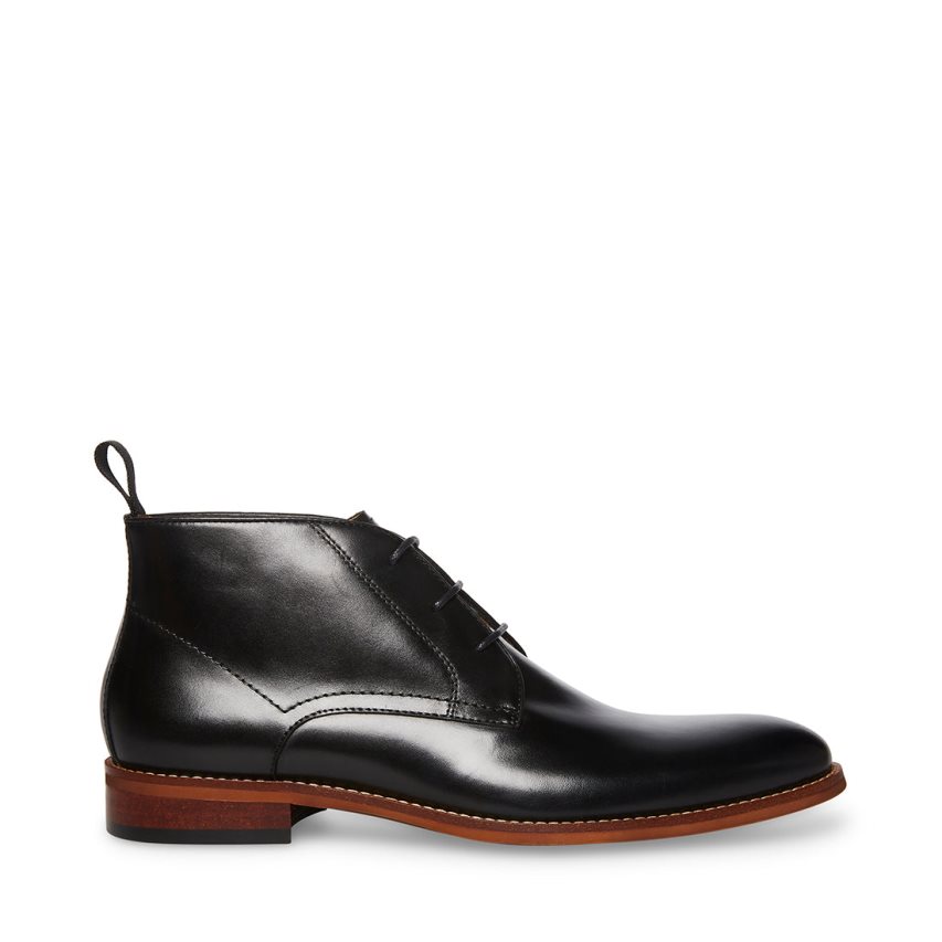 Zapatos Derby Steve Madden Favien Cuero Hombre Negras | ES UE3264